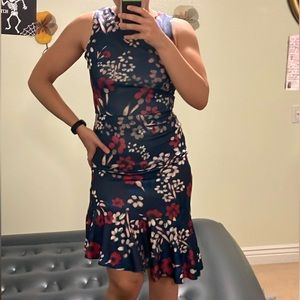 Bebe Asymmetrical Cut Fishtail Dress​